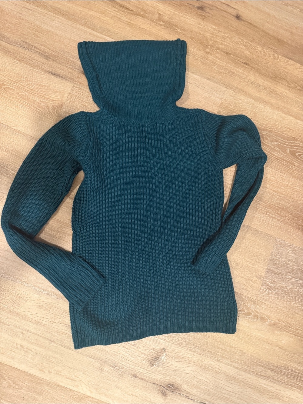 Forenza Deep Teal Ribbed Turtleneck Sweater